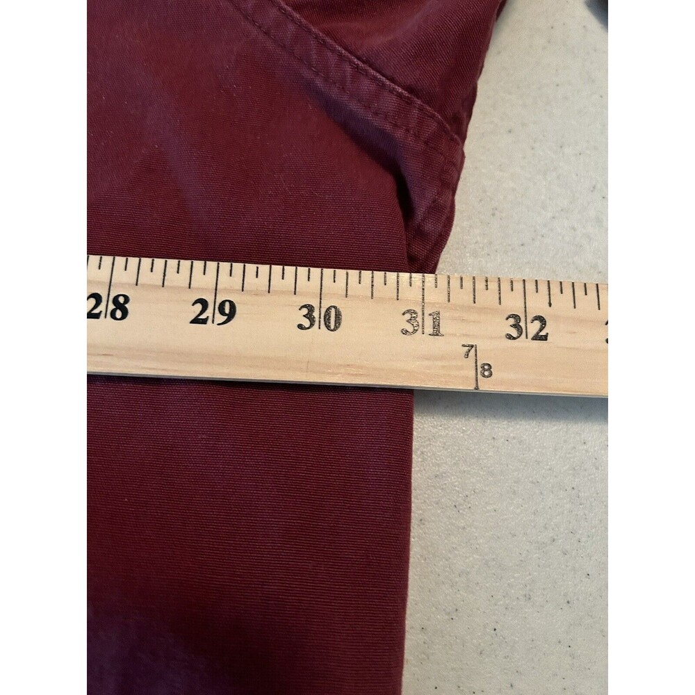 Cabelas Shirt Mens 3XL Red Button Up Flap Pockets Outdoor Thick Heavy - Picture 6 of 8